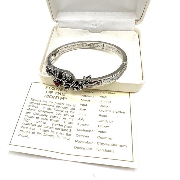 Lenox Jewelry Vintage Lenox Flower The Month July Larkspur Red